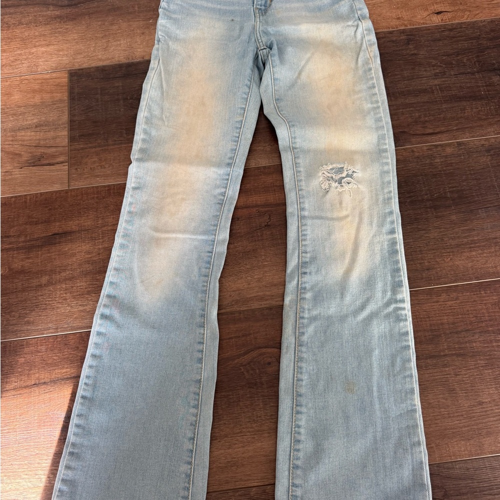 Light Blue Distressed Women Jeans